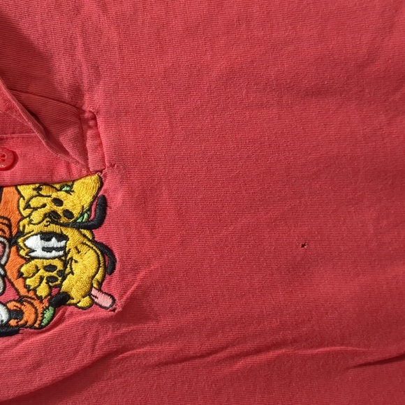 Vintage Red Embroidered Disneyland Henley - Picture 4 of 4